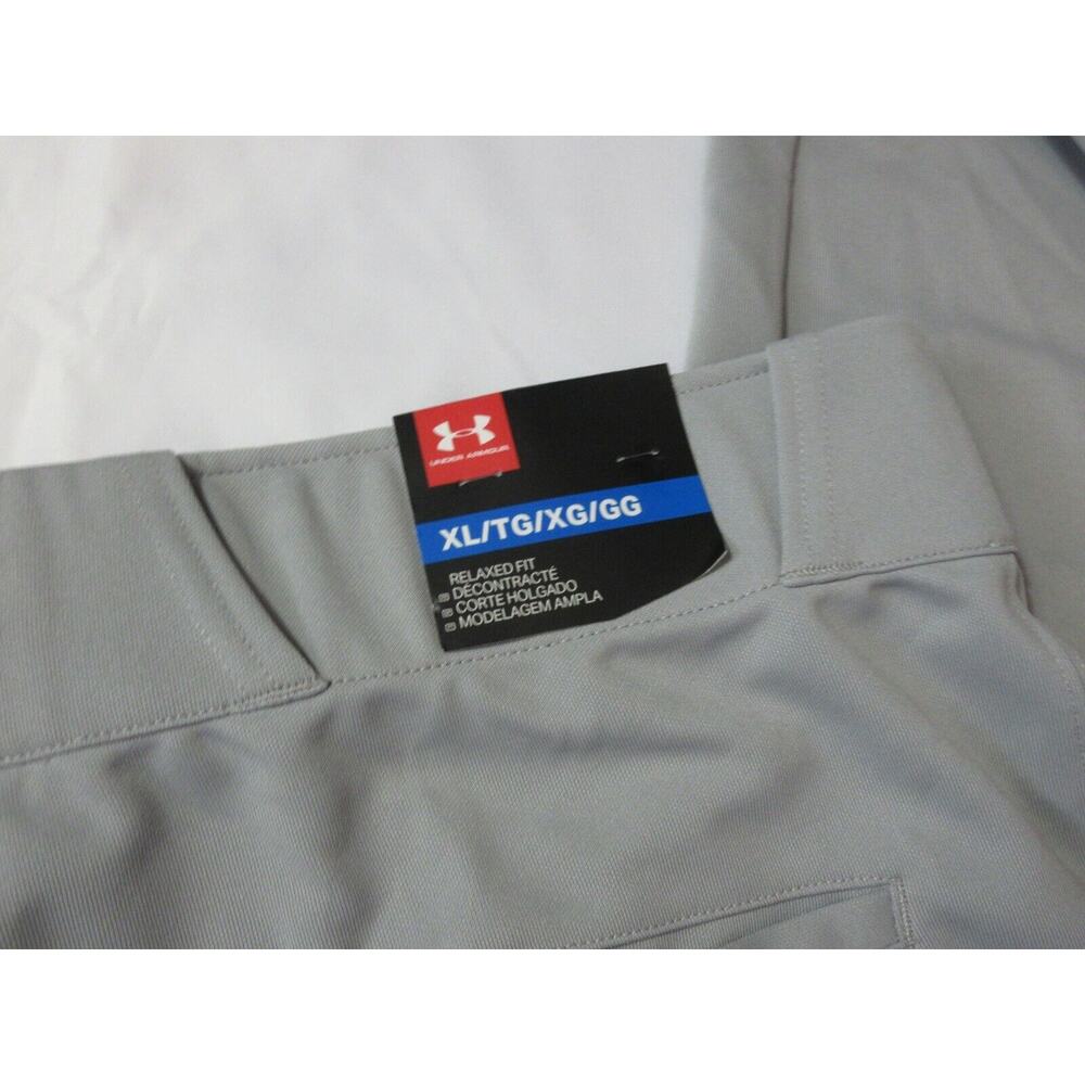 NWT Under Armour Mens UA Clean Up Cuffed Baseball Pants 1280995 Grey XL - Picture 7 of 7